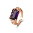 crossborder zircon imitation amethyst gold rose gold fourclaw amethyst ring jewelrypicture15